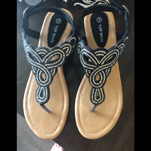 Top Moda Wedge Sandals Size 9 - Picture 2 of 3
